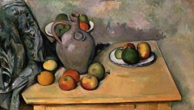 Naturaleza muerta con tela azul, c.1893-94 de Paul Cézanne
