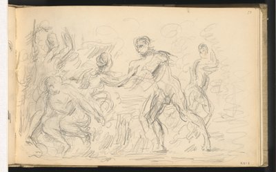 Estudio para "El juicio de Paris" o "El pastor amoroso" de Paul Cézanne