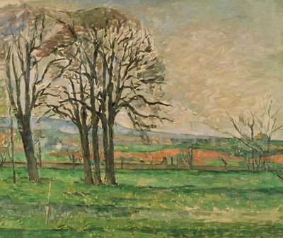 Los árboles desnudos en Jas de Bouffan, 1885-1886 de Paul Cézanne