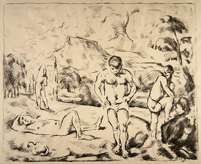 Los bañistas, c.1898 de Paul Cézanne