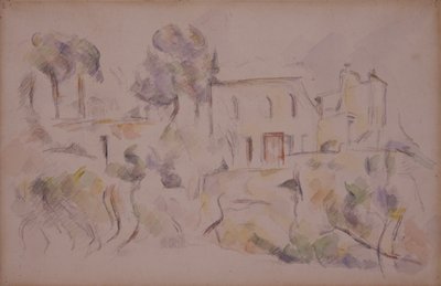 The Coach House (El cobertizo en Château Noir) de Paul Cézanne