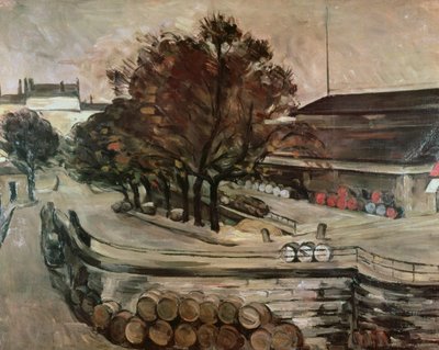 La Halle aux Vins, vista desde la rue de Jussieu, 1872 de Paul Cézanne
