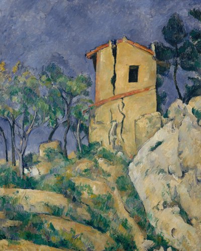 La casa con las paredes agrietadas, 1892-94 de Paul Cézanne