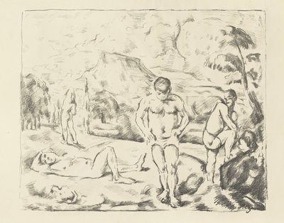 Las grandes bañistas, 1896-97 de Paul Cézanne
