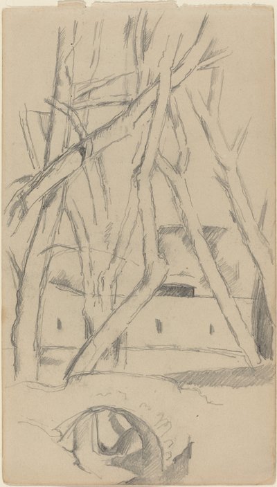 El pequeño puente (recto), c. 1880 de Paul Cézanne