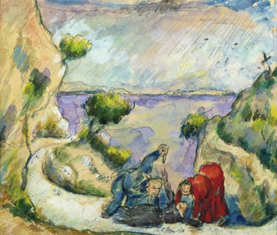 El asesinato, c.1867-70 (acuarela y gouache sobre papel) de Paul Cézanne