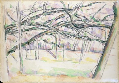 El huerto, c.1895 de Paul Cézanne