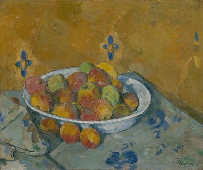 El plato de manzanas, c. 1877 de Paul Cézanne