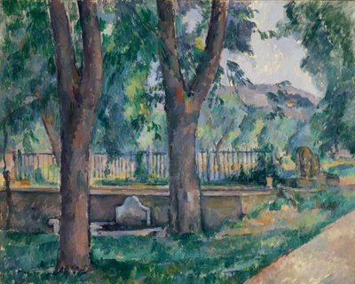 La piscina en Jas de Bouffan, ca. 1885-86 de Paul Cézanne
