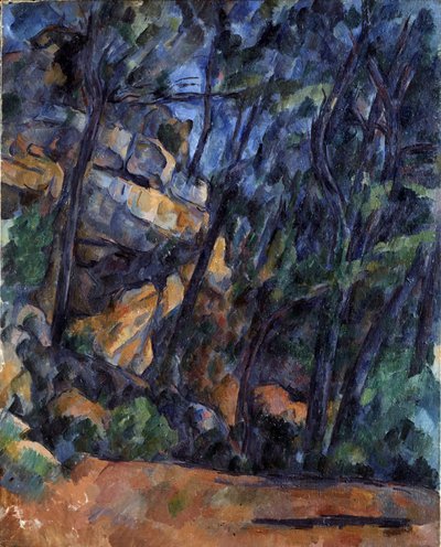 Árboles y rocas en el parque del Château Noir, ca. 1904 de Paul Cézanne