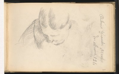 Mujer inclinada hacia adelante de Paul Cézanne