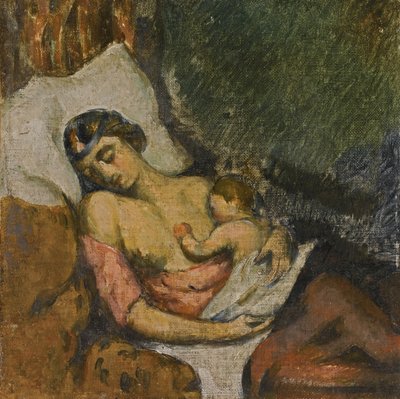 Mujer amamantando a su hijo, ca 1872 de Paul Cézanne