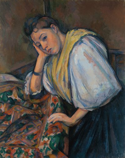 Joven italiana en una mesa de Paul Cézanne