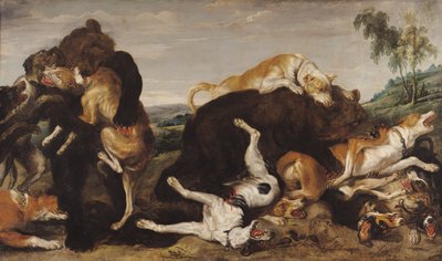 Caza de Osos o, Batalla Entre Perros y Osos de Paul De Vos