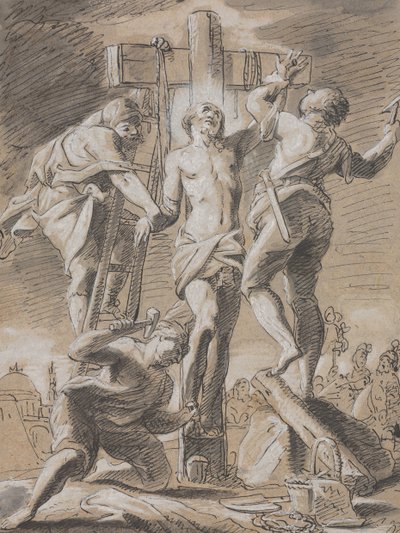 Cristo clavado en la cruz, principios del siglo XVIII de Paul Decker the Younger