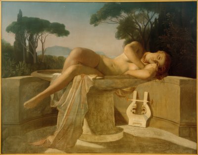 Joven en una piscina de Paul Delaroche