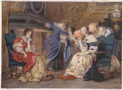 mujeres en un interior de Paul Delaroche
