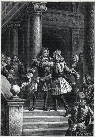 Tratado de Rastatt - Príncipe Eugenio de Saboya y el Mariscal de Villars (comandantes de fuerzas opuestas en la Guerra de Sucesión Española) - Guerra de sucesión de España (1701 a 1714) - Tratado de Rastatt - La reunión del Mariscal de Villars y Eugenio de de Paul Dominique Philippoteaux