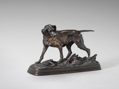 Perro Apuntando sobre un Faisán de Paul Edouard Delabrière