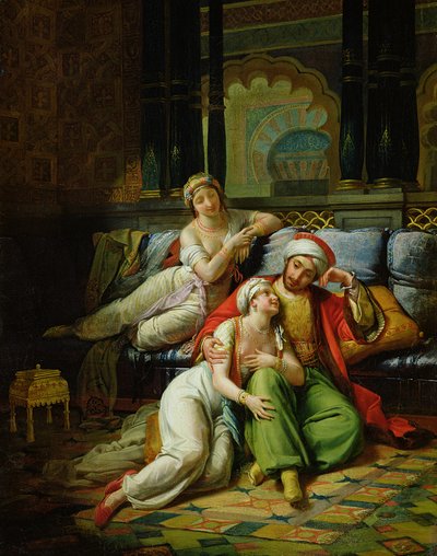 Scheherazade (óleo sobre lienzo) de Paul Emile (1794 1874) Detouche