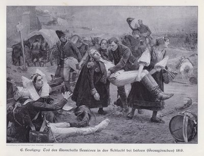Muerte del Mariscal Bessieres en la Batalla de Lutzen de Paul Émile Boutigny