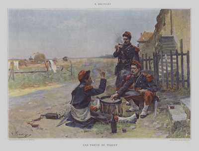 Una partida de piquet de Paul Émile Boutigny
