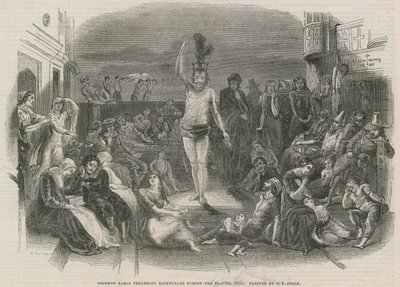 Solomon Eagle predicando el arrepentimiento durante la plaga (grabado) de Paul Falconer Poole