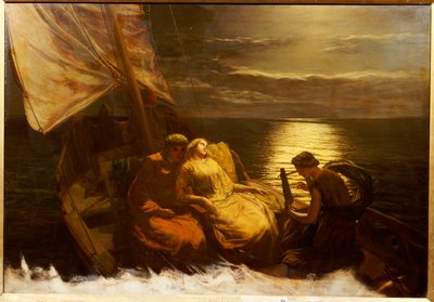 La Huida de Glauco e Ione, con la Niña Ciega Nydia, de Pompeya de Paul Falconer Poole