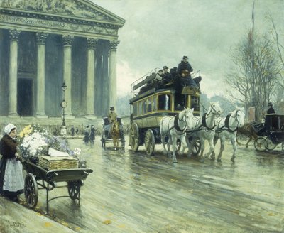 El Boulevard a la Madeleine, París de Paul Fischer