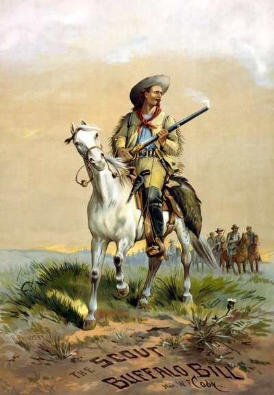 Portada del libro “El Explorador Buffalo Bill” por Han. W.F. Cody, ilustración de P. Frenzeny, s.d. entre 1860 y 1890 de Paul Frenzeny
