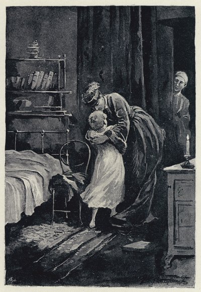 Ilustración para Anna Karenina: La visita robada de Anna a su hijo de Paul Frenzeny