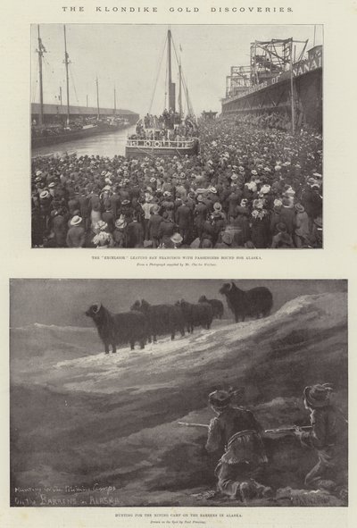 Los descubrimientos de oro de Klondike de Paul Frenzeny