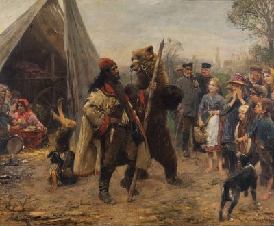 La guía del oso de Paul Friedrich Meyerheim