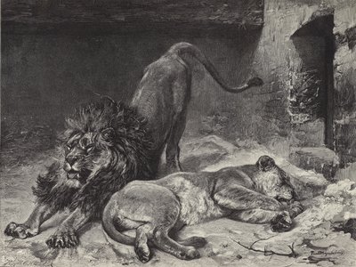 El despertar del león de Paul Friedrich Meyerheim