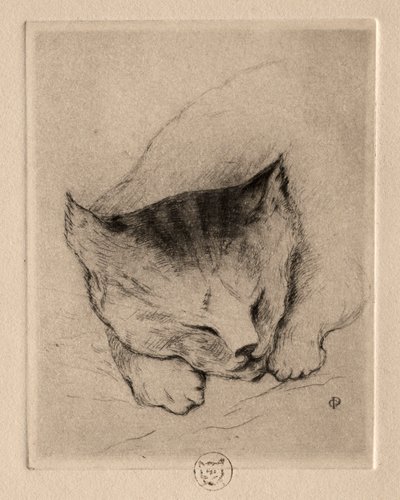 Six Etchings: Head of a Kitten de Paul Gachet