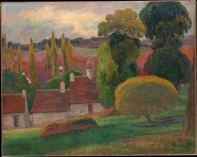 Una granja en Bretaña de Paul Gauguin