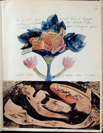 Álbum Noa (o Noa Noa) del pintor Paul Gauguin: folio 75 de Paul Gauguin