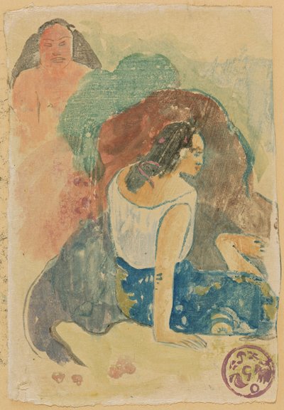 Arearea no Varua Ino (Palabras del Diablo) [recto] de Paul Gauguin