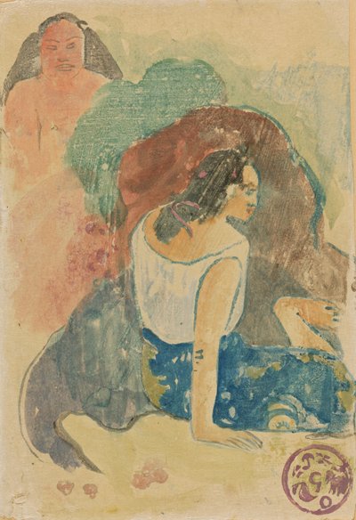Arearea no Varua Ino Palabras del diablo [recto], 1894 de Paul Gauguin