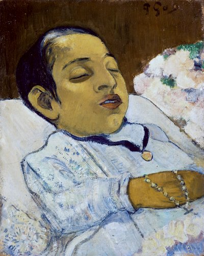 Atiti, niño muerto en una cama de Paul Gauguin