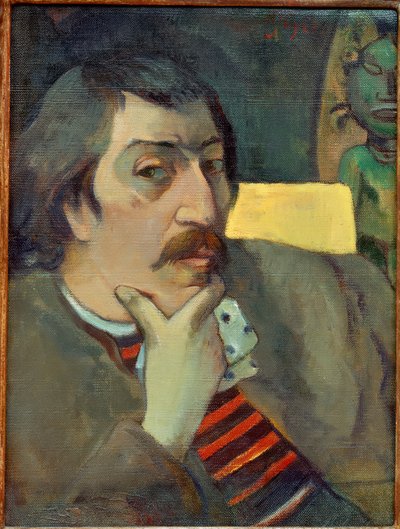 Autorretrato con ídolo de Paul Gauguin