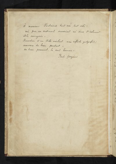 Dedicación de Paul Gauguin