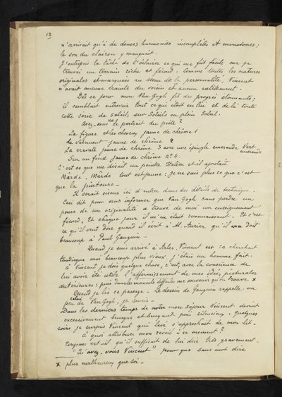 Avant et après - Descripción de la estancia de Gauguin con Vincent van Gogh en Arles (P. 12) de Paul Gauguin