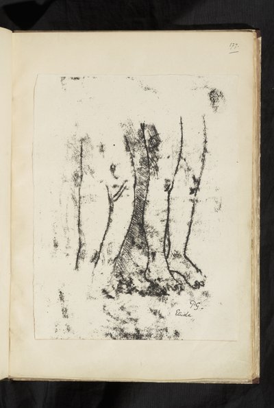 Avant et après - Estudio de piernas de Paul Gauguin