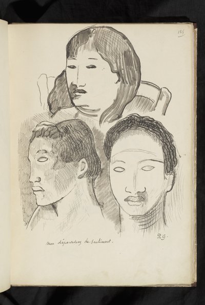 Antes y después - dibujo "No desprovistas de sentimiento" de Paul Gauguin