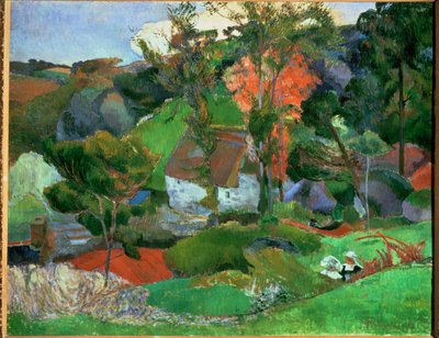 Aven atravesando Pont-Aven ... (óleo sobre lienzo) de Paul Gauguin