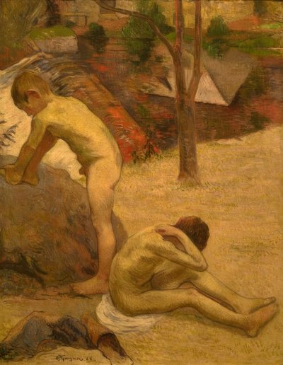 Niños bretones bañándose de Paul Gauguin