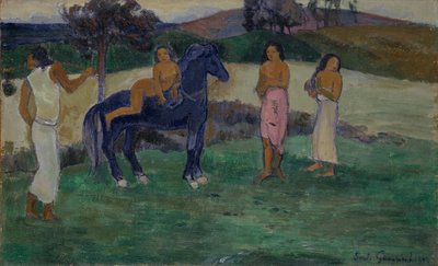 Composición con Figuras y un Caballo, 1902 de Paul Gauguin