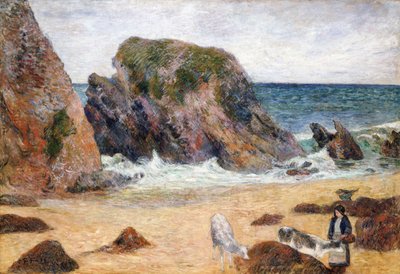 Vacas en la orilla del mar, 1886 de Paul Gauguin