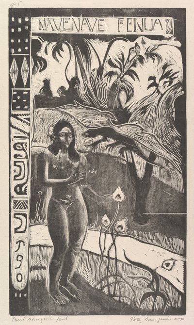 Tierra encantadora, 1893-94 de Paul Gauguin
